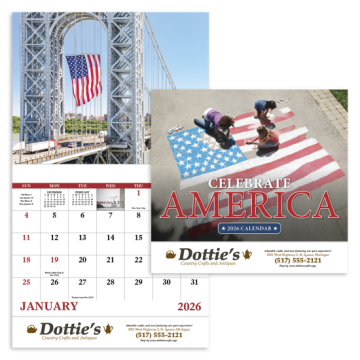Celebrate America Wall Calendar - Stapled